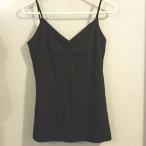 CAMI WITH ROUCHED NECKLINE - NEW ladies black sz XL
